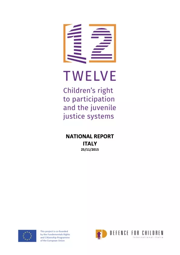 Twelve: National Report Italy