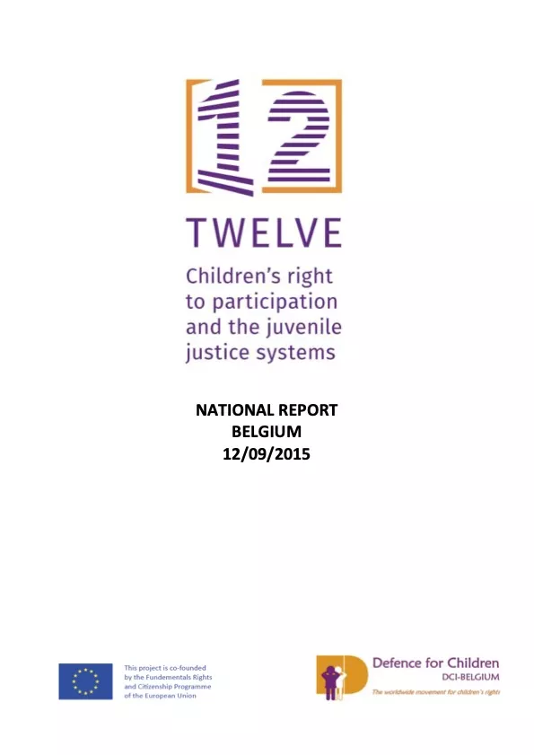 Twelve: National Report Belgium